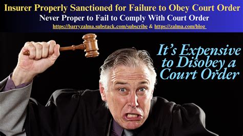 failure to comply will result in|failure to obey court order.